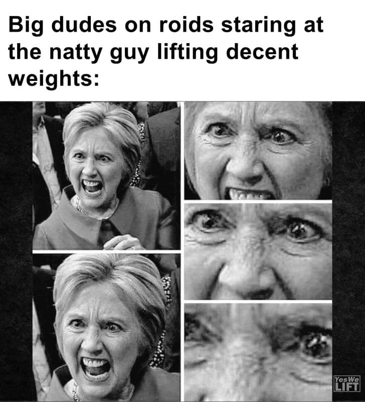 440 - Big Dudes On Roids Staring At The Natty Guy Lifting Decent Weights