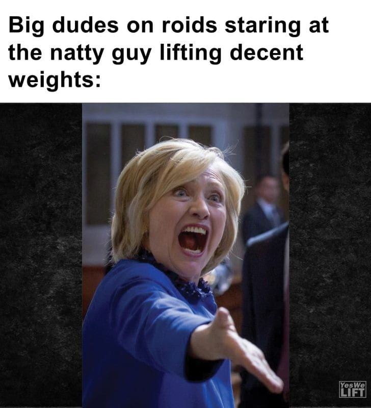 445 - Big Dudes On Roids Staring At The Natty Guy Lifting Decent Weights
