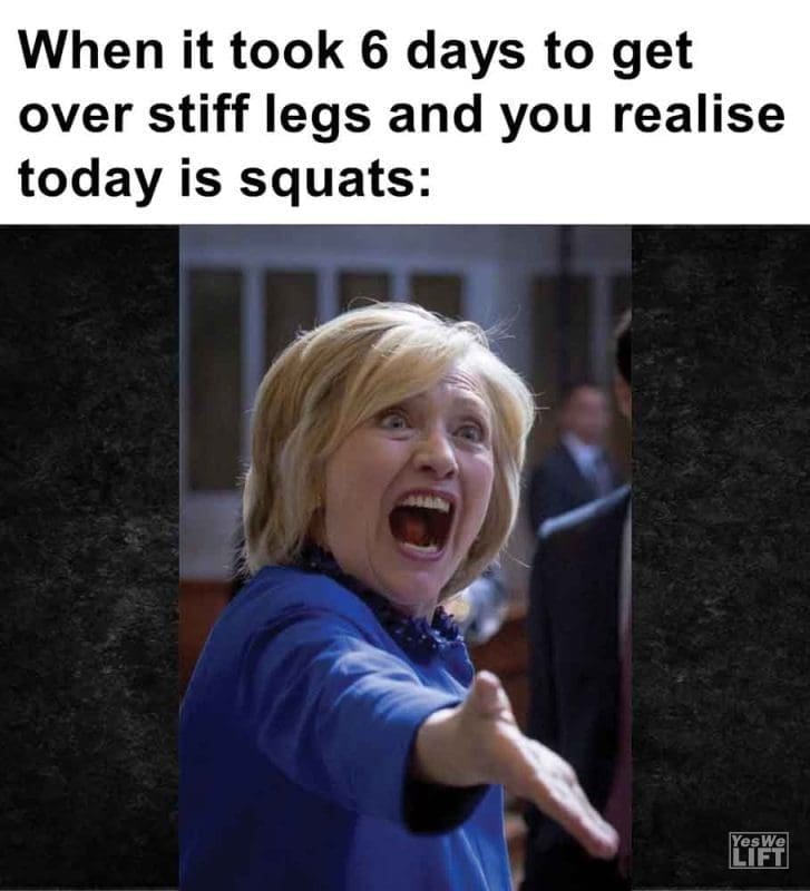 445 - When It Took 6 Days To Get Over Stiff Legs And You Realise Today Is Squats