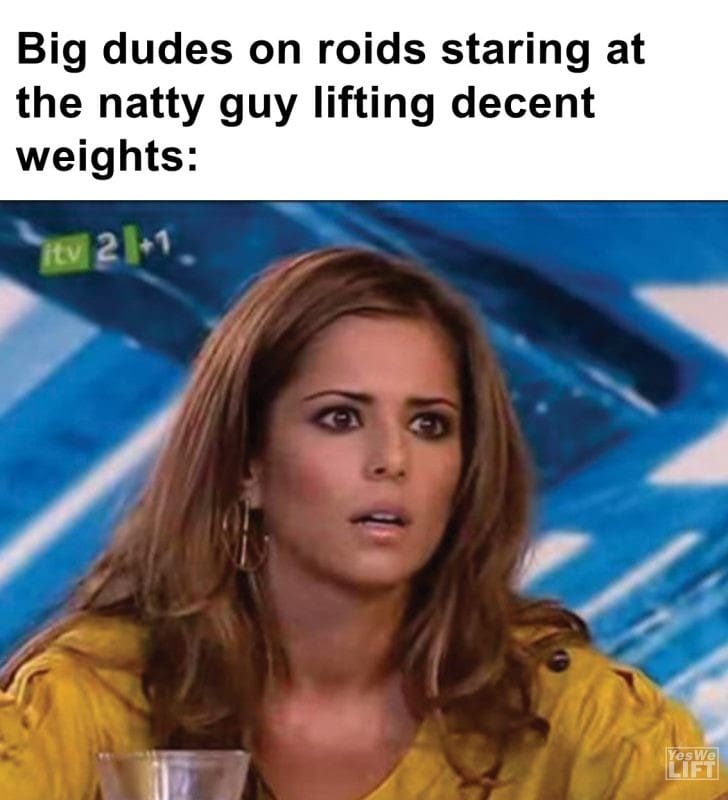 455 - Big Dudes On Roids Staring At The Natty Guy Lifting Decent Weights