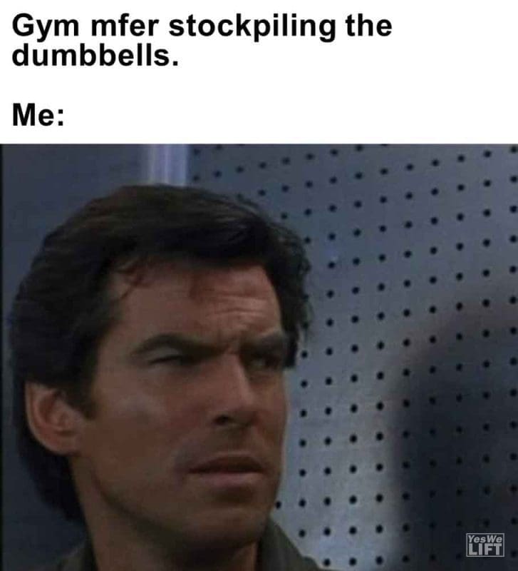 459 - Gym Mfer Stockpiling The Dumbbells. Me