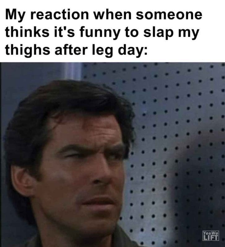 459 - My Reaction When Someone Thinks It's Funny To Slap My Thighs After Leg Day