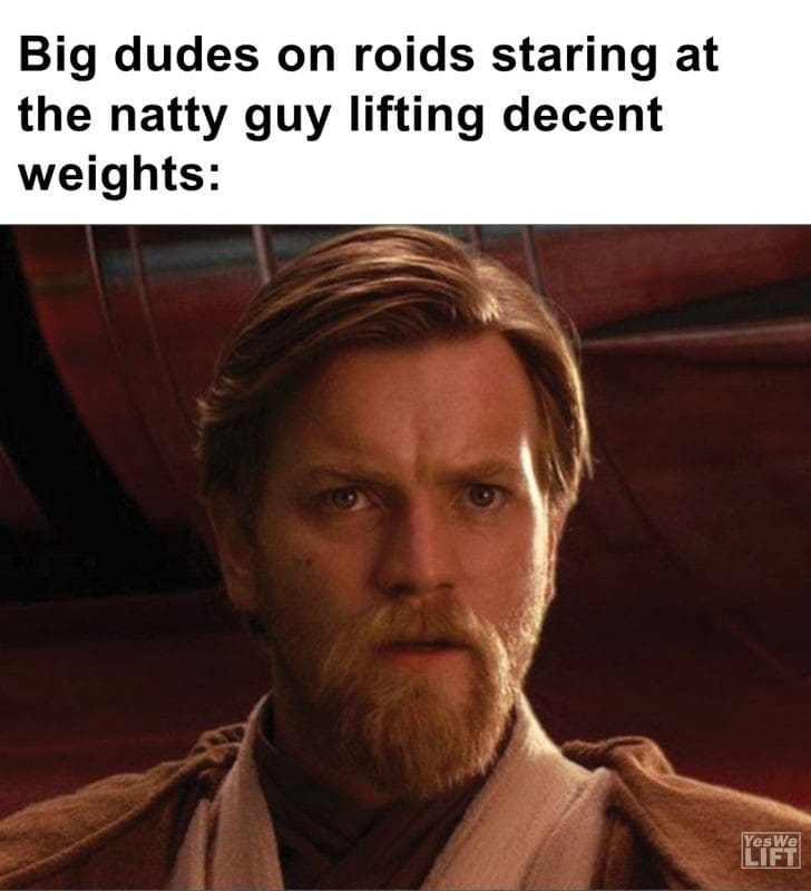 464 - Big Dudes On Roids Staring At The Natty Guy Lifting Decent Weights