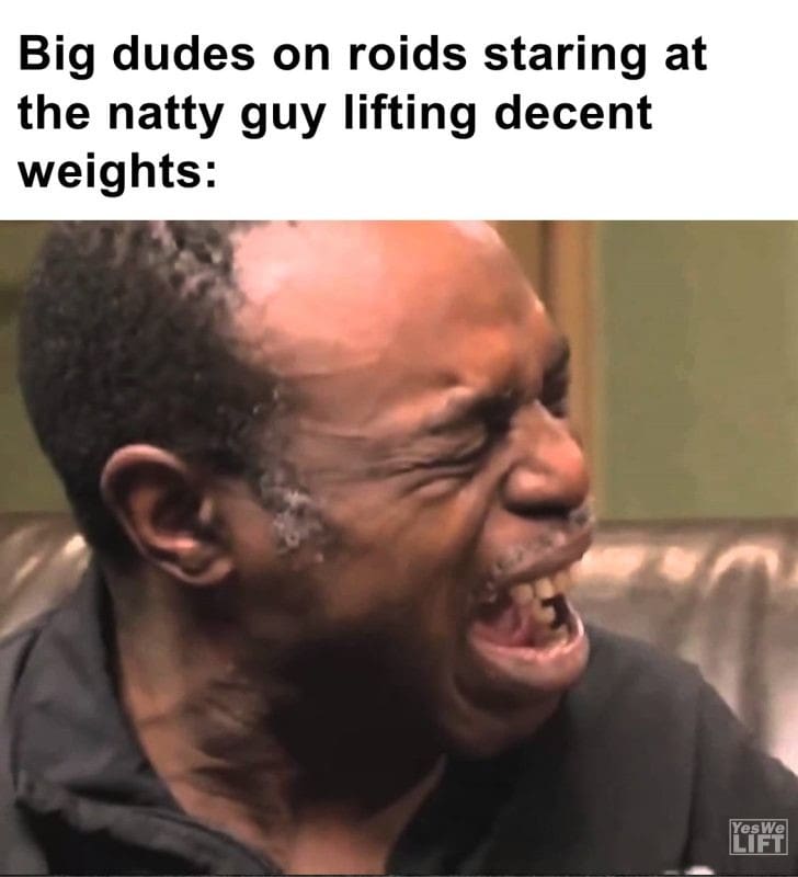 466 - Big Dudes On Roids Staring At The Natty Guy Lifting Decent Weights