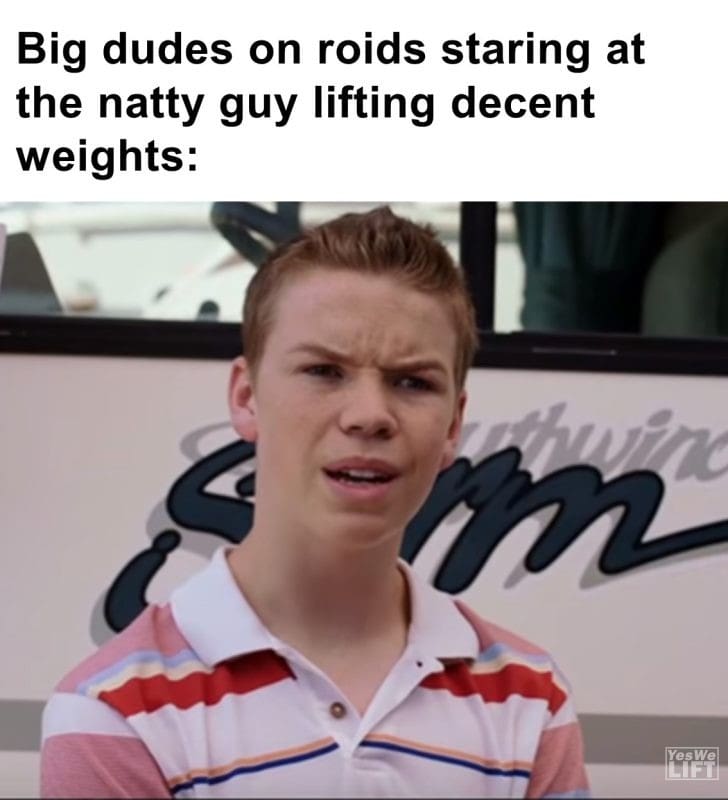 469 - Big Dudes On Roids Staring At The Natty Guy Lifting Decent Weights