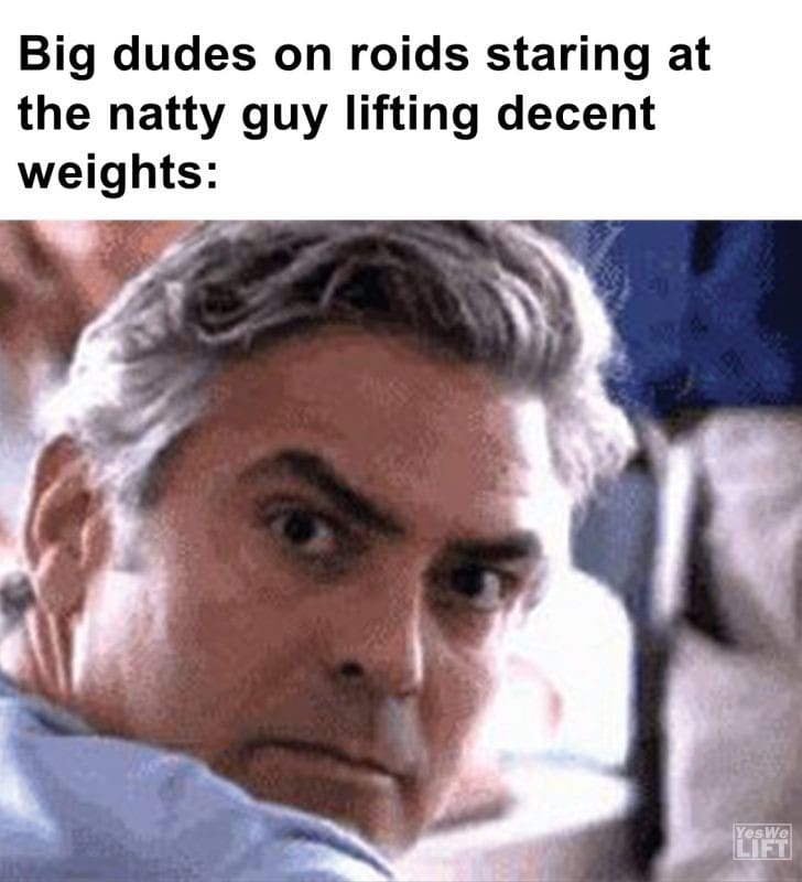 471 - Big Dudes On Roids Staring At The Natty Guy Lifting Decent Weights