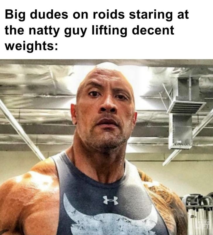 473 - Big Dudes On Roids Staring At The Natty Guy Lifting Decent Weights