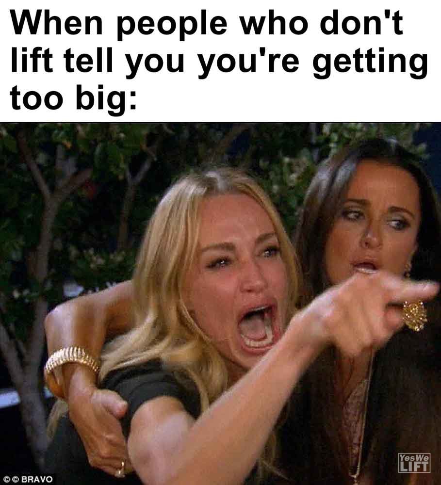 479   When People Who Don't Lift Tell You You're Getting Too Big