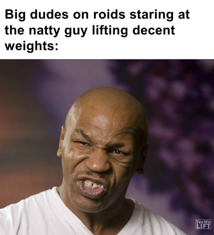 481 - Big Dudes On Roids Staring At The Natty Guy Lifting Decent Weights