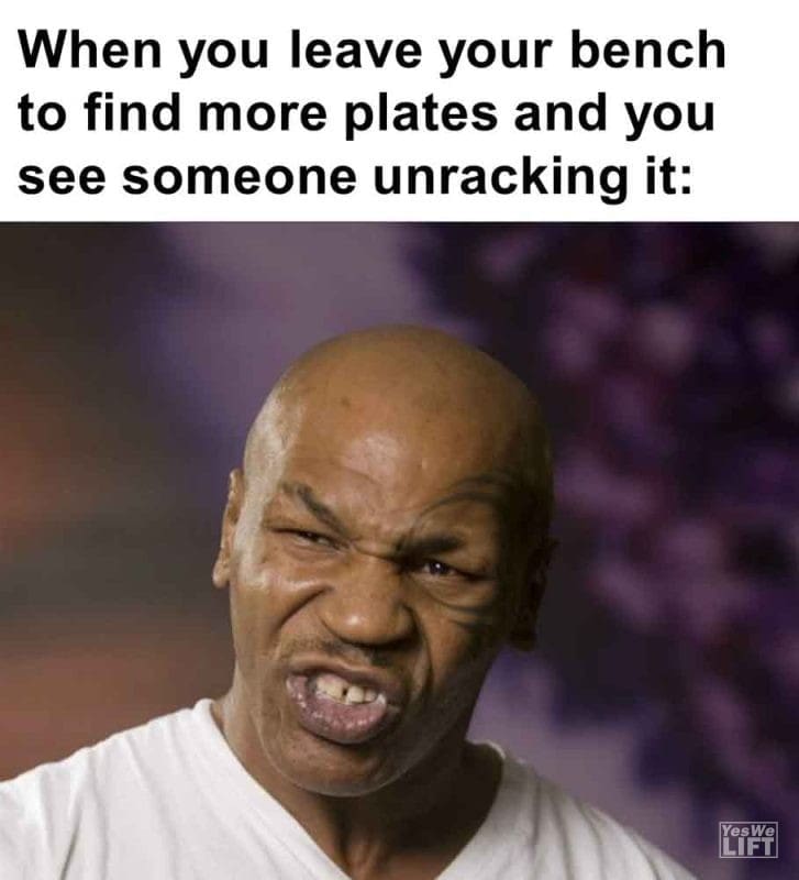 481 - When You Leave Your Bench To Find More Plates And You See Someone Unracking It