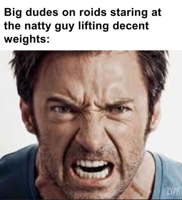 484 - Big Dudes On Roids Staring At The Natty Guy Lifting Decent Weights