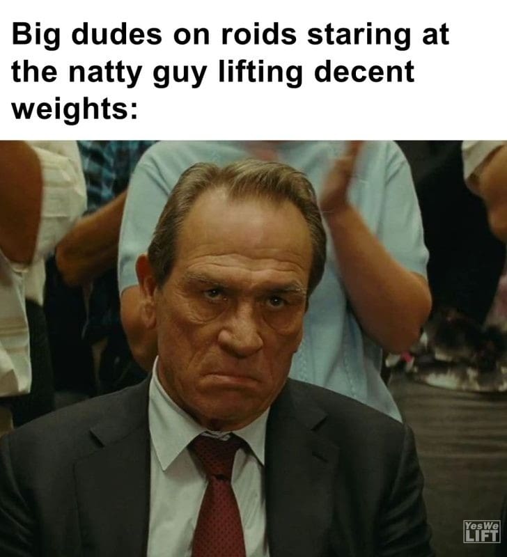 485 - Big Dudes On Roids Staring At The Natty Guy Lifting Decent Weights