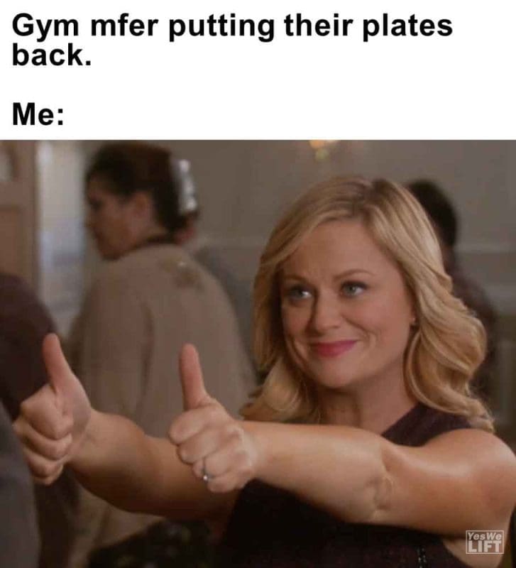 487 - Gym Mfer Putting Their Plates Back. Me