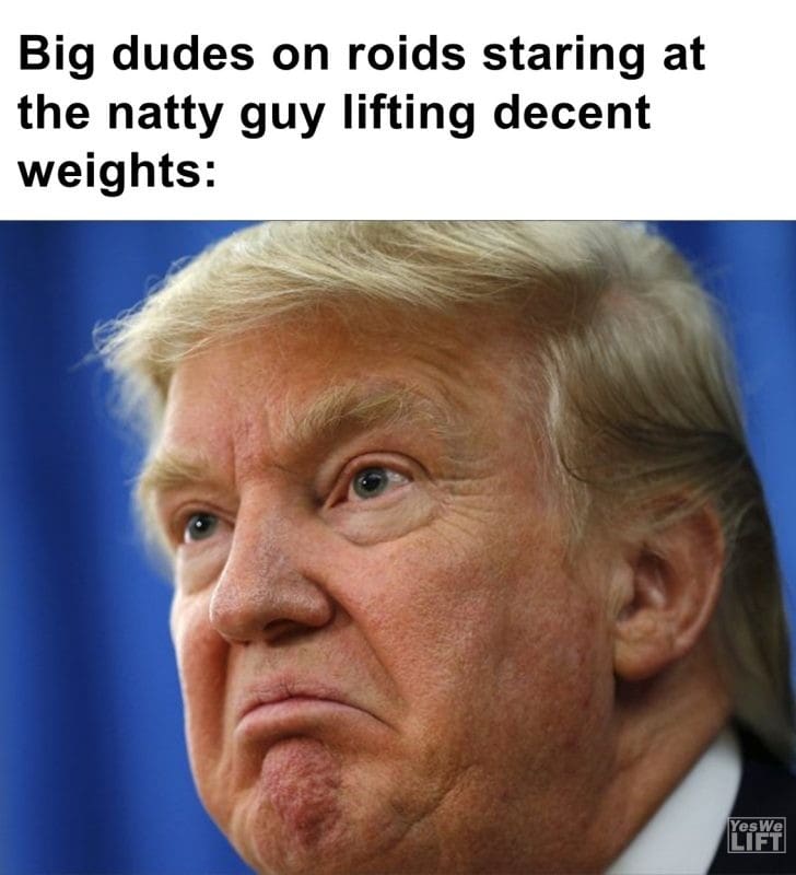 489 - Big Dudes On Roids Staring At The Natty Guy Lifting Decent Weights