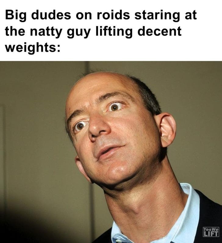 493 - Big Dudes On Roids Staring At The Natty Guy Lifting Decent Weights