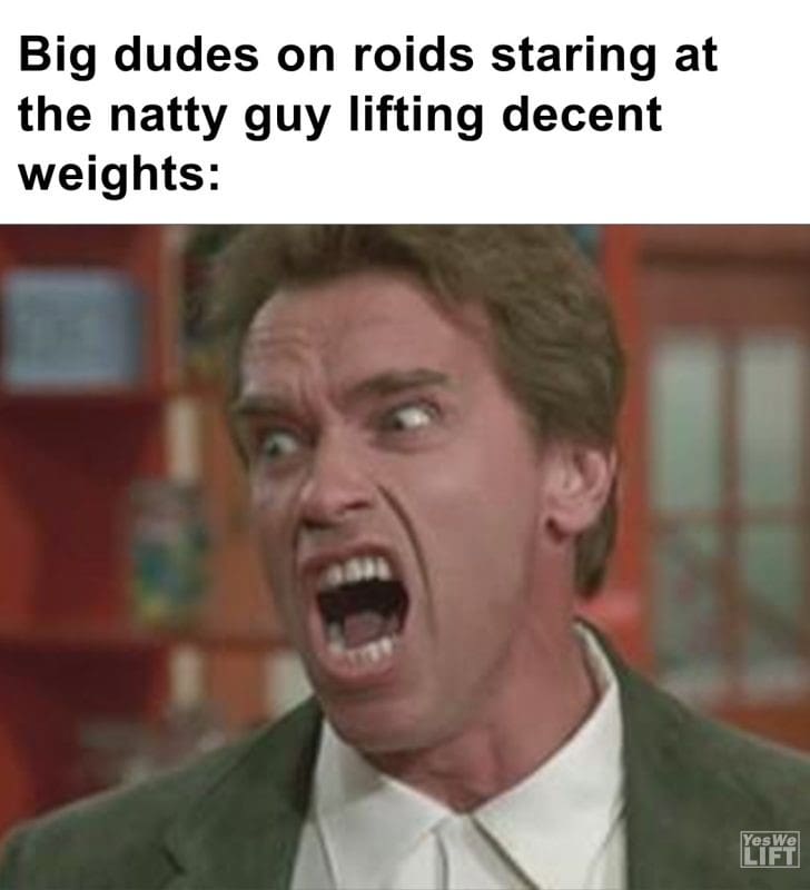 494 - Big Dudes On Roids Staring At The Natty Guy Lifting Decent Weights