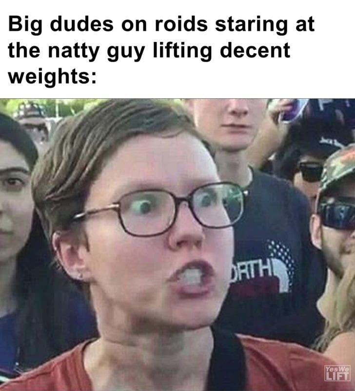 501 - Big Dudes On Roids Staring At The Natty Guy Lifting Decent Weights
