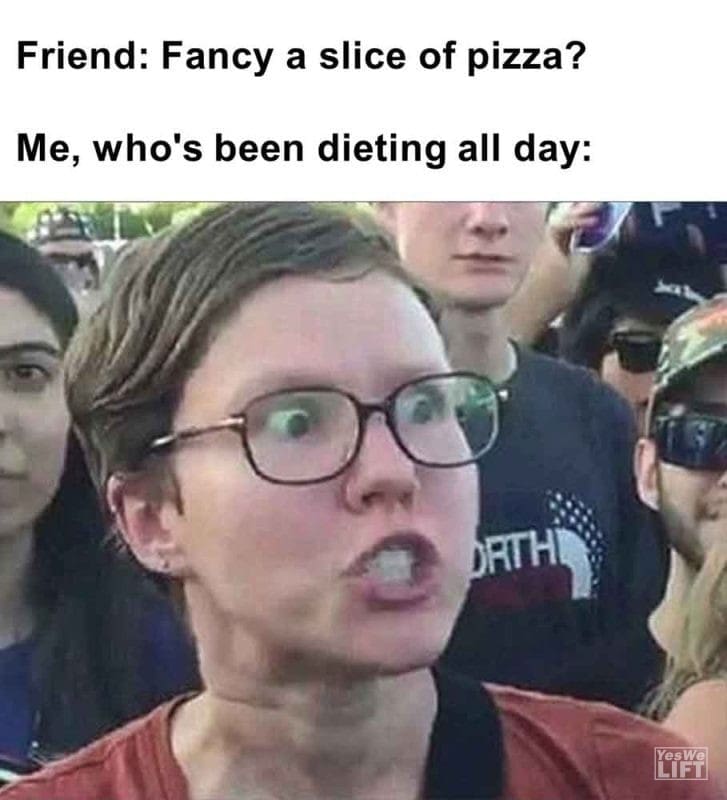 501 - Friend Fancy A Slice Of Pizza Me, Who's Been Dieting All Day