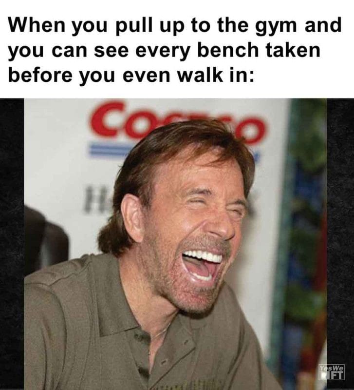 503 - When You Pull Up To The Gym And You Can See Every Bench Taken Before You Even Walk In