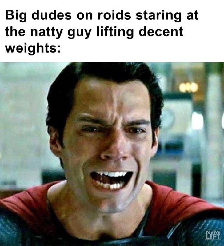 538 - Big Dudes On Roids Staring At The Natty Guy Lifting Decent Weights