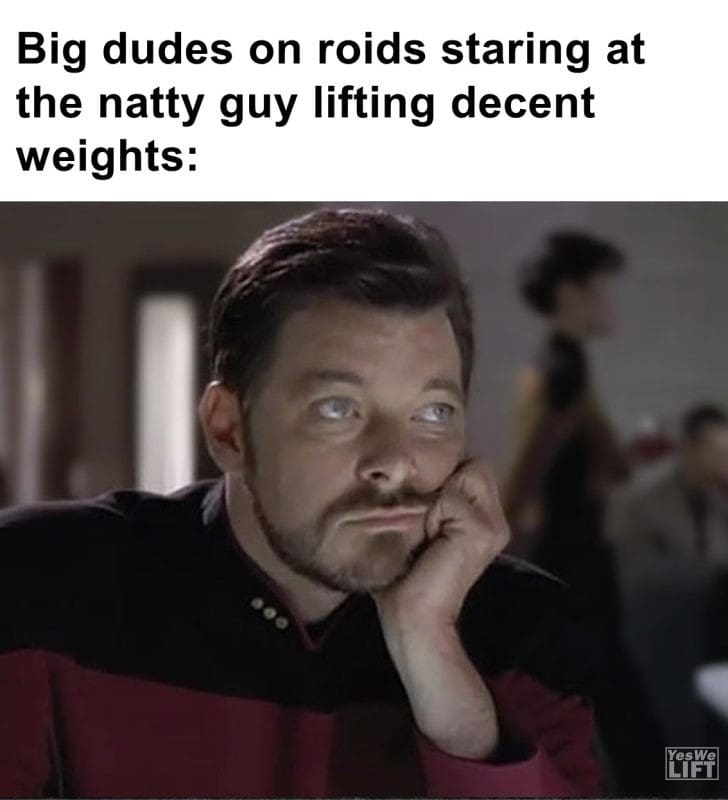 541 - Big Dudes On Roids Staring At The Natty Guy Lifting Decent Weights