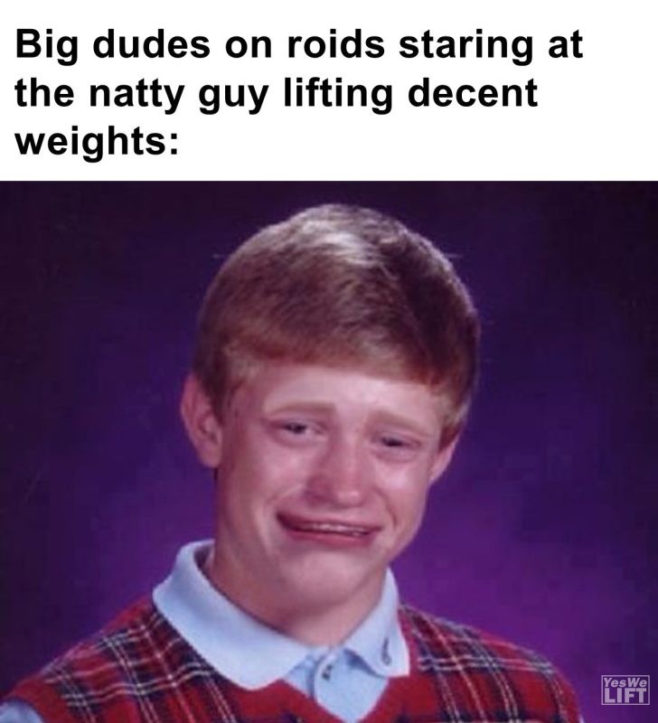 544 - Big Dudes On Roids Staring At The Natty Guy Lifting Decent Weights
