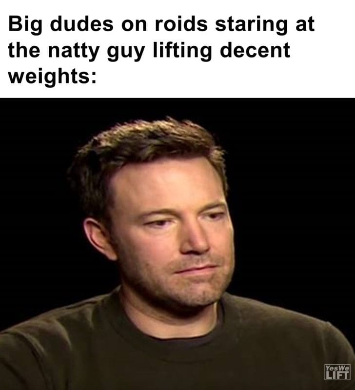 546 - Big Dudes On Roids Staring At The Natty Guy Lifting Decent Weights
