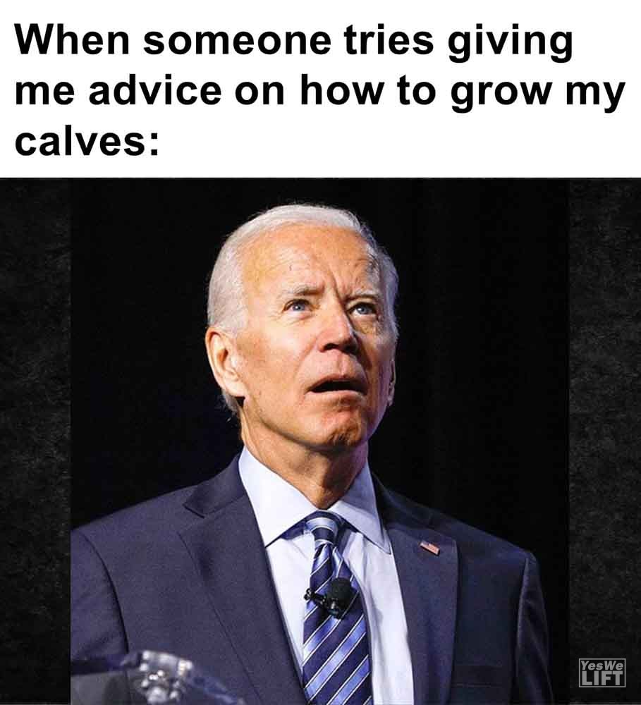 547 - When Someone Tries Giving Me Advice On How To Grow My Calves