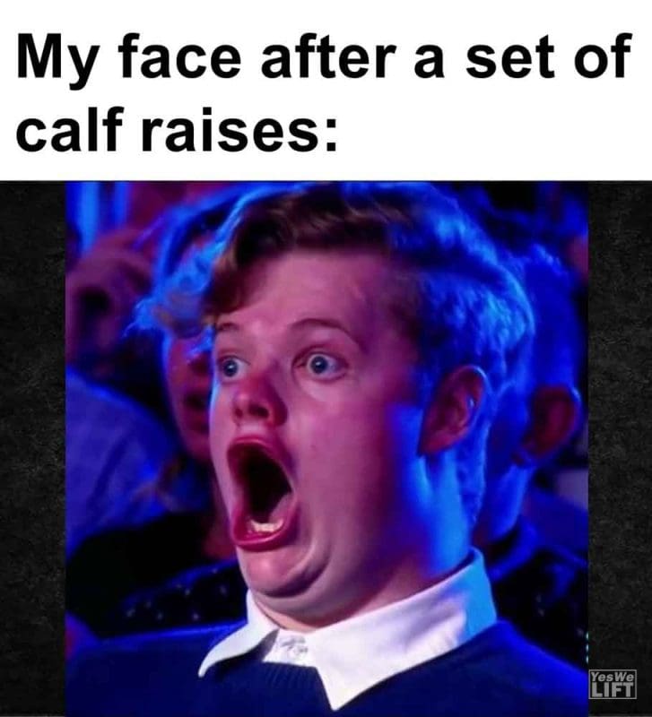 550 - My Face After A Set Of Calf Raises