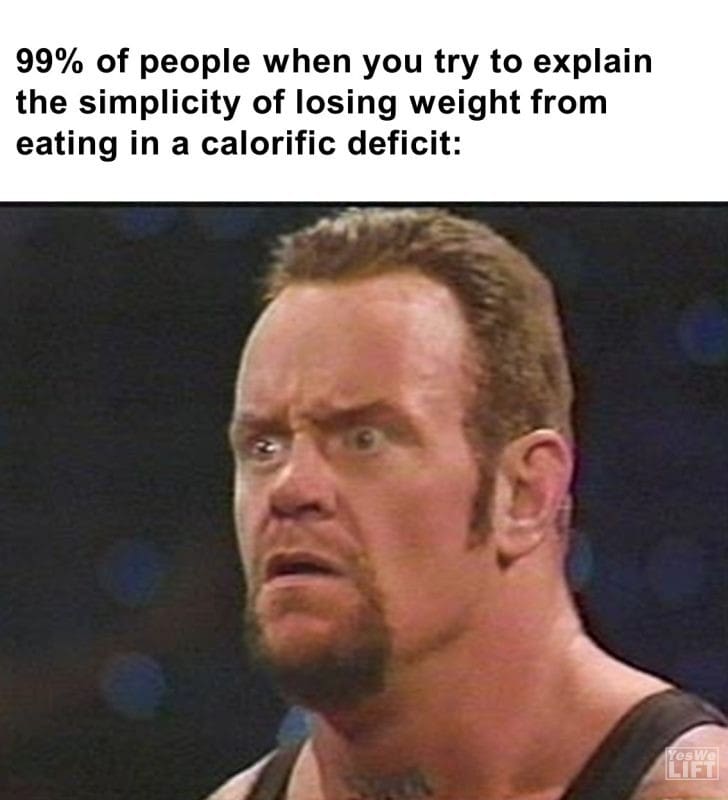 552 - 99 Of People When You Try To Explain The Simplicity Of Losing Weight From Eating In A Calorific Deficit
