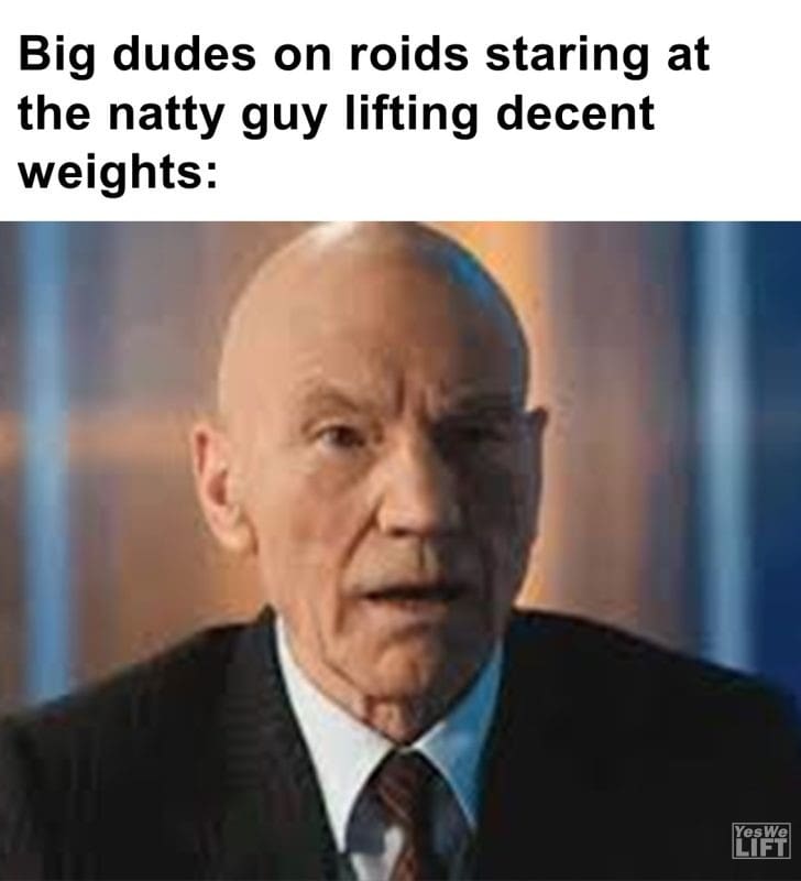 554 - Big Dudes On Roids Staring At The Natty Guy Lifting Decent Weights