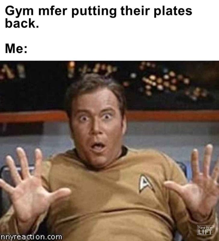 556 - Gym Mfer Putting Their Plates Back. Me
