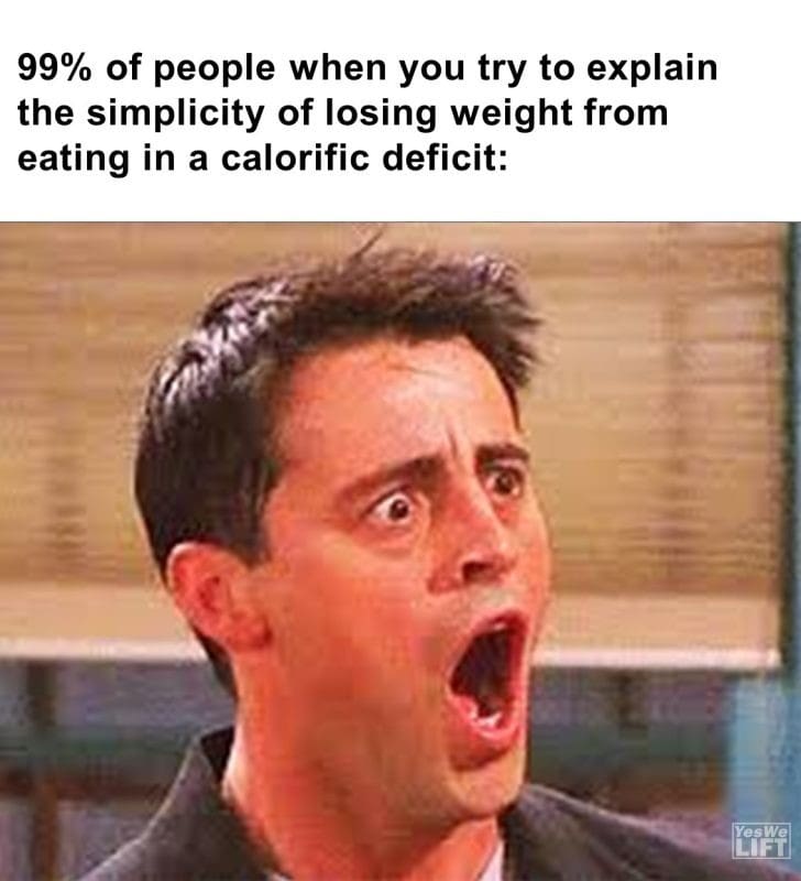 557 - 99 Of People When You Try To Explain The Simplicity Of Losing Weight From Eating In A Calorific Deficit