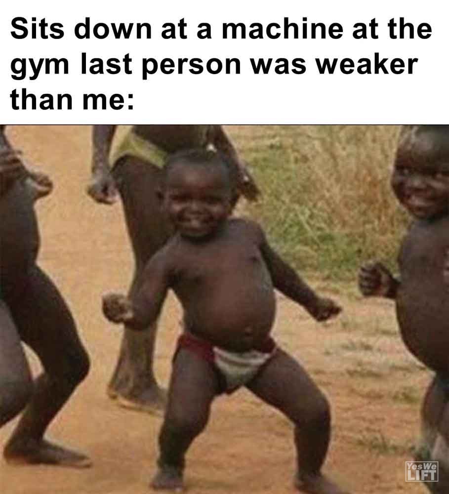 560 - Sits Down At A Machine At The Gym Last Person Was Weaker Than Me