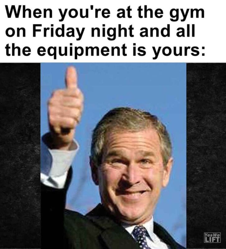 561   When You're At The Gym On Friday Night And All The Equipment Is Yours