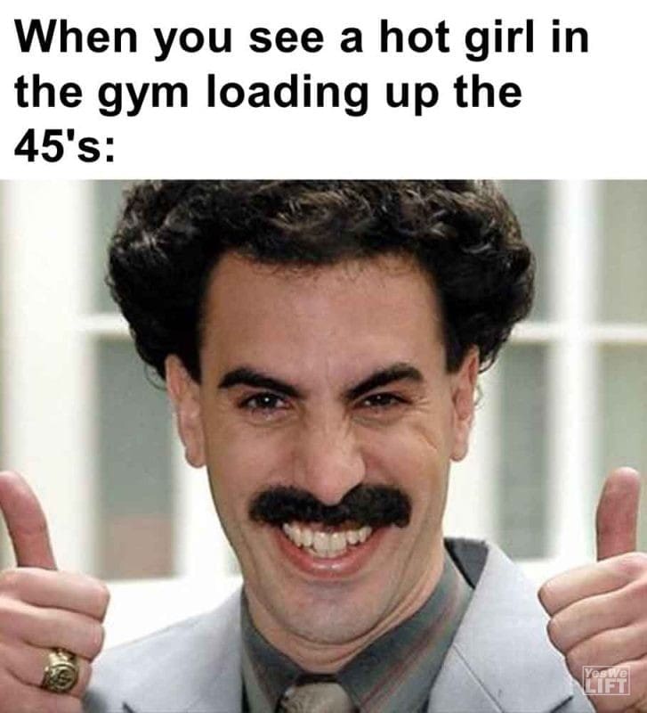 588 - When You See A Hot Girl In The Gym Loading Up The 45's