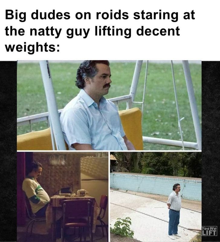 590 - Big Dudes On Roids Staring At The Natty Guy Lifting Decent Weights