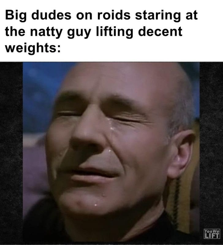 592 - Big Dudes On Roids Staring At The Natty Guy Lifting Decent Weights