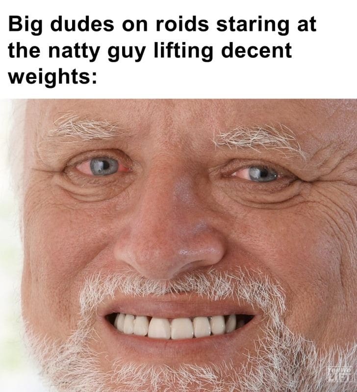 593 - Big Dudes On Roids Staring At The Natty Guy Lifting Decent Weights