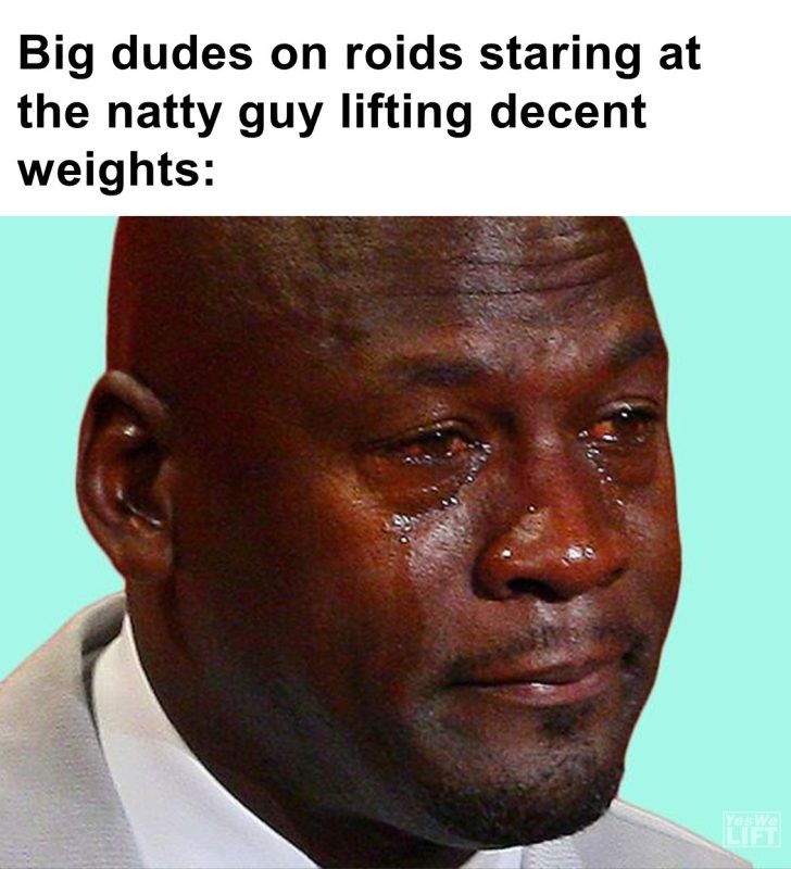 595 - Big Dudes On Roids Staring At The Natty Guy Lifting Decent Weights