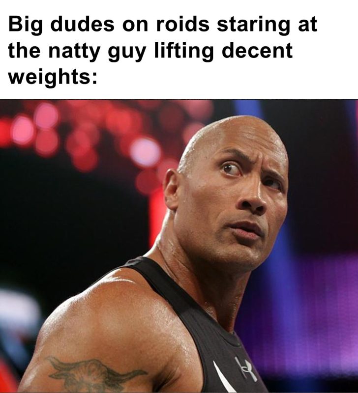 602 - Big Dudes On Roids Staring At The Natty Guy Lifting Decent Weights