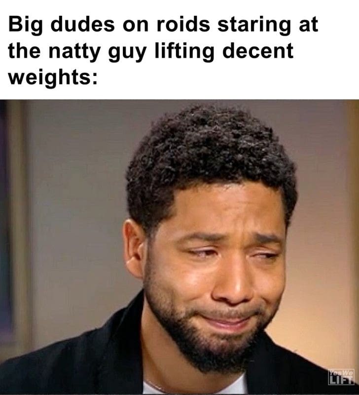 607 - Big Dudes On Roids Staring At The Natty Guy Lifting Decent Weights