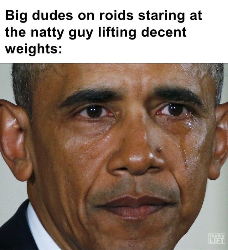 608 - Big Dudes On Roids Staring At The Natty Guy Lifting Decent Weights
