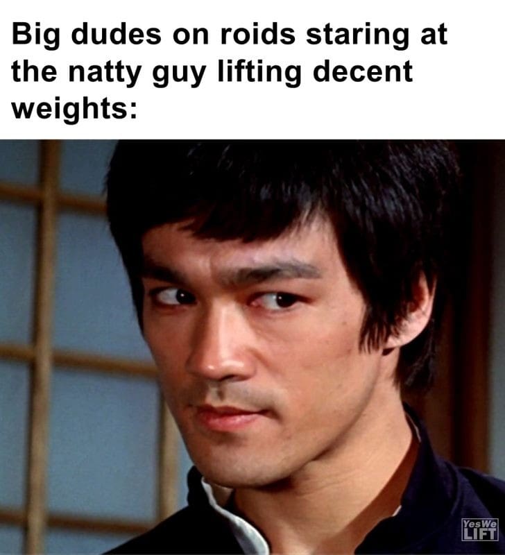 610 - Big Dudes On Roids Staring At The Natty Guy Lifting Decent Weights