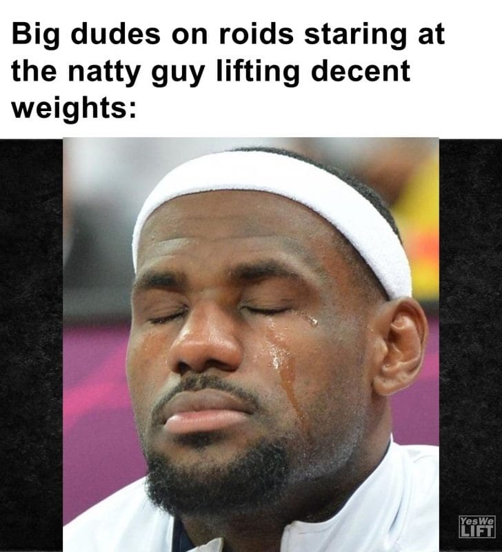614 - Big Dudes On Roids Staring At The Natty Guy Lifting Decent Weights