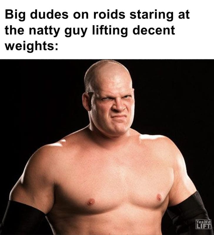 623 - Big Dudes On Roids Staring At The Natty Guy Lifting Decent Weights