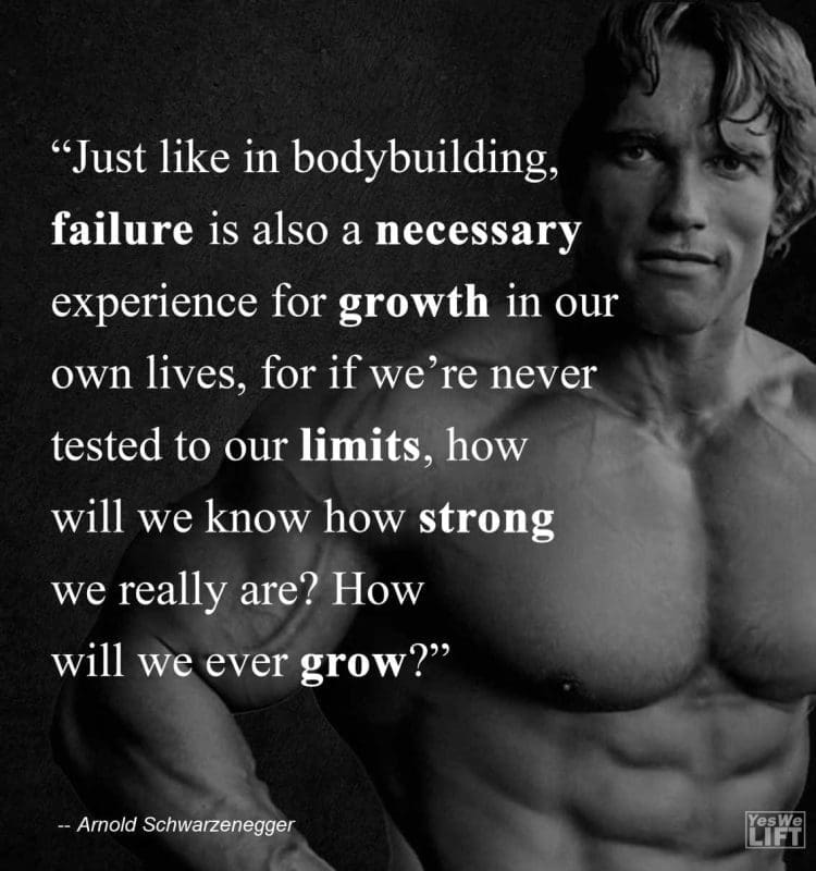 Arnold Shwarzenegger - Just Like In Bodybuilding, Failure Is Also A Necessary Experience For Growth In Our Own Lives