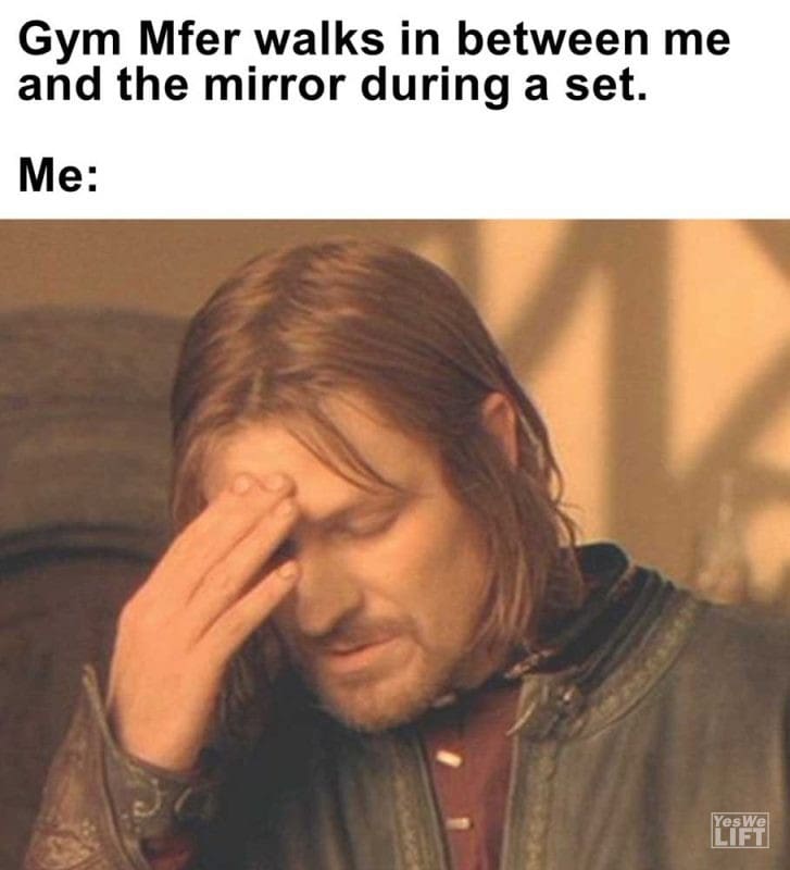 Gym Mfer Walks In Between Me And The Mirror During A Set Me