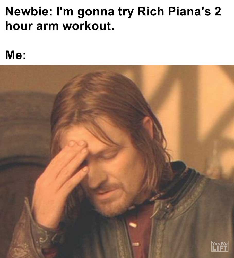 Newbie I'm Gonna Try Rich Piana's Hour Arm Workout Me