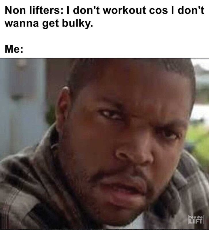 Non Lifters I Don't Workout Cos I Don't Wanna Get Bulky Me